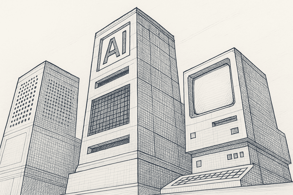 AI language model processing context from multiple information sources before generating a response