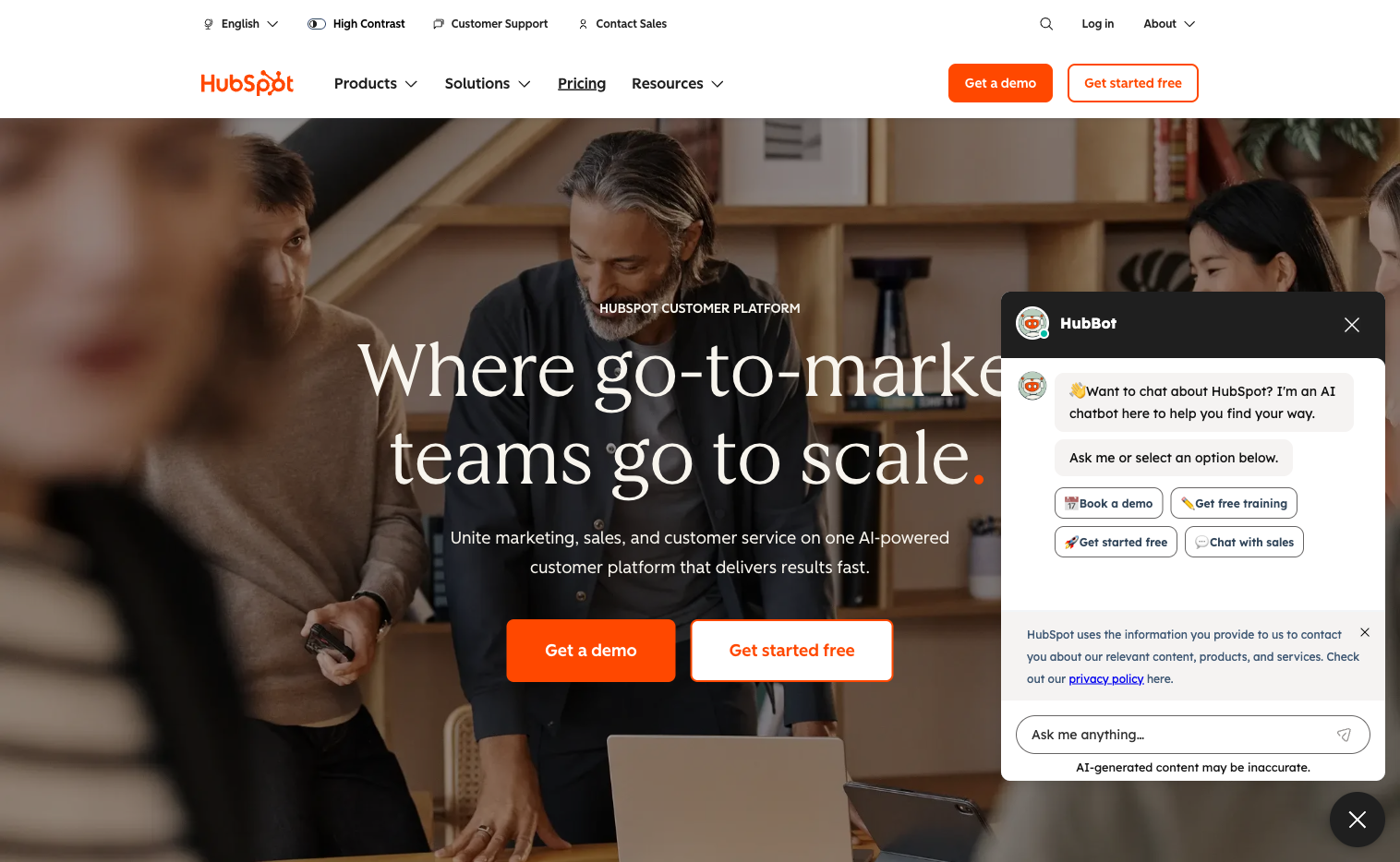 AI sales and CRM tools like HubSpot for marketing automation